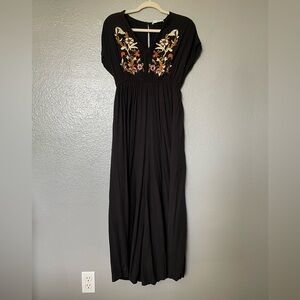 Black Sleeveless Scoop Neck Jumpsuit